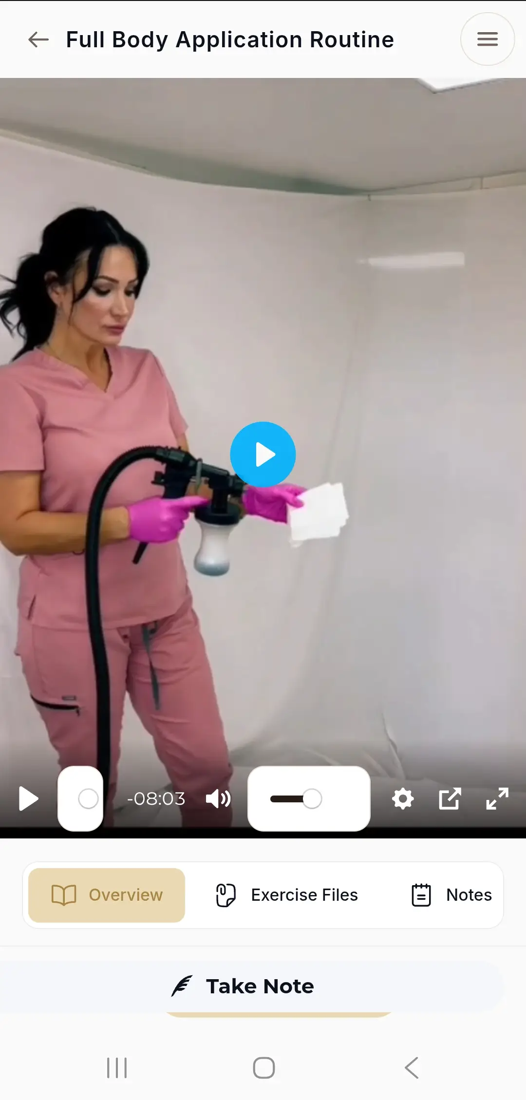 A video lesson on a phone