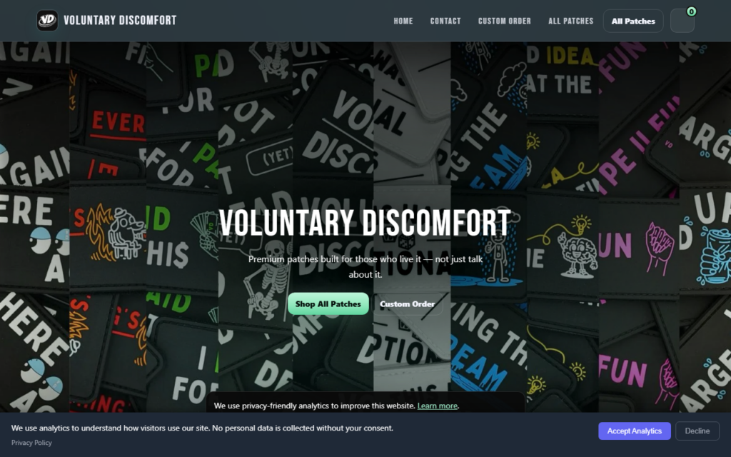 Voluntary Discomfort — website by Your Website Doctor