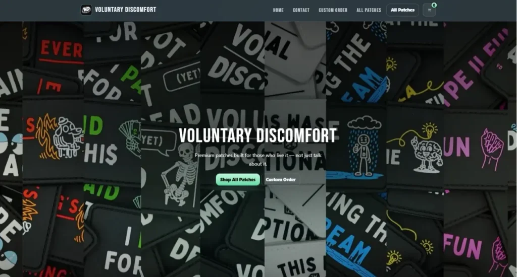 Voluntary Discomfort, website by Your Website Doctor